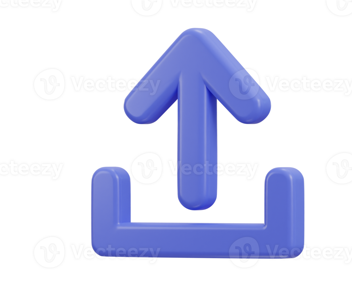upload icon 3d rendering illustration png