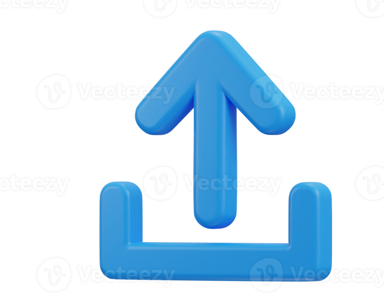 upload icon 3d rendering illustration png