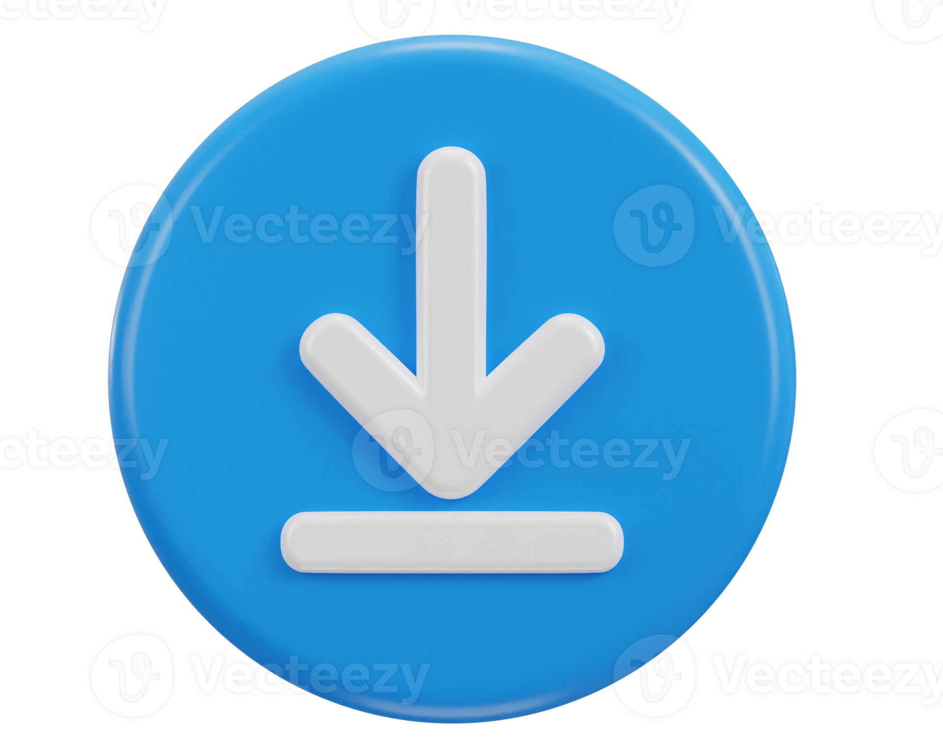 Download button icon 3d rendering 34974457 png