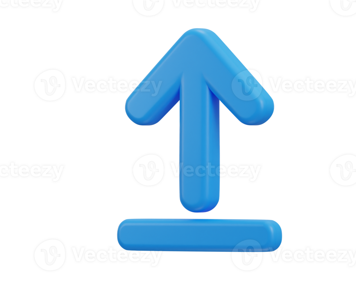 upload icon 3d rendering illustration png