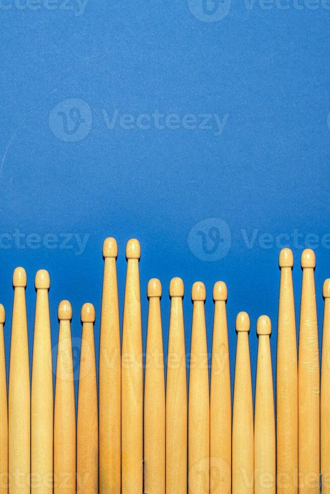 Close-up of paired drumsticks photo