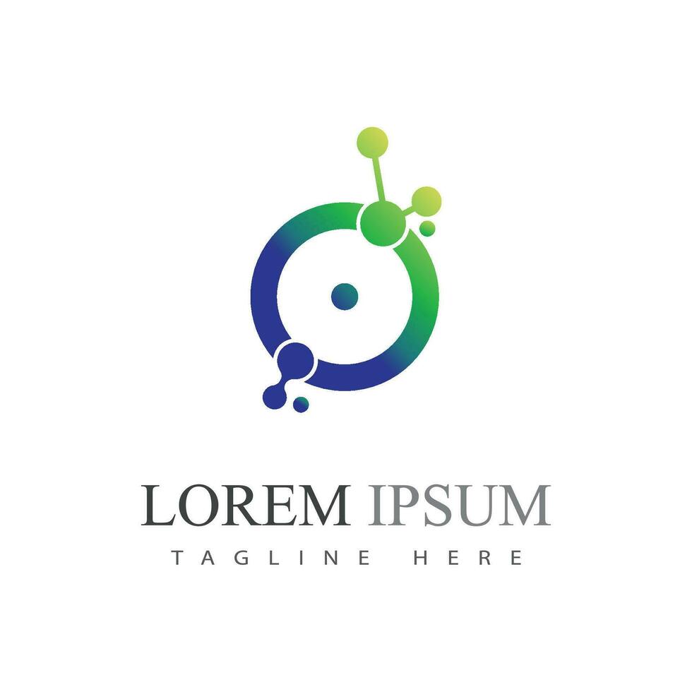 Molecule logo vector symbol template