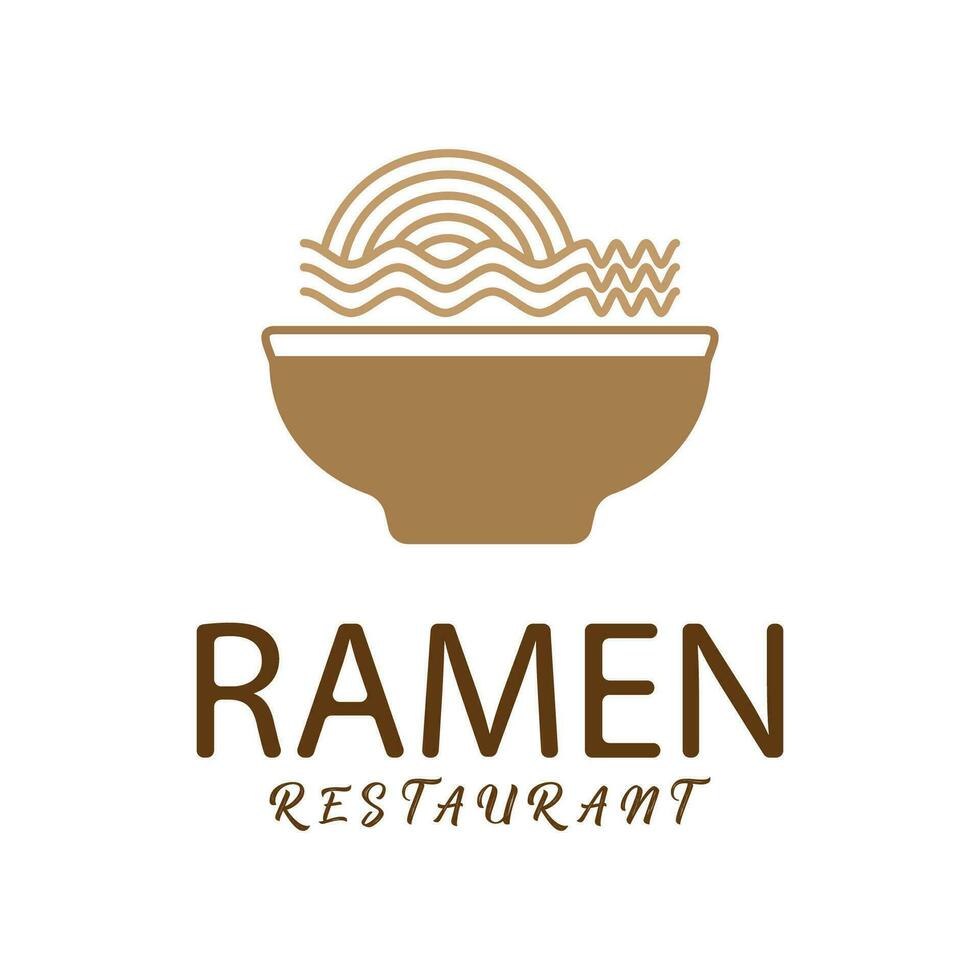Ramen illustration logo vector
