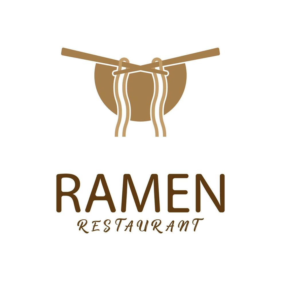 Ramen illustration logo vector