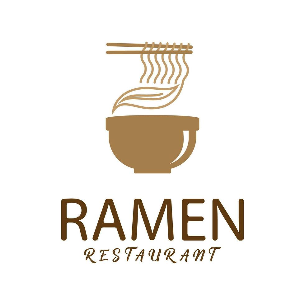 Ramen illustration logo vector