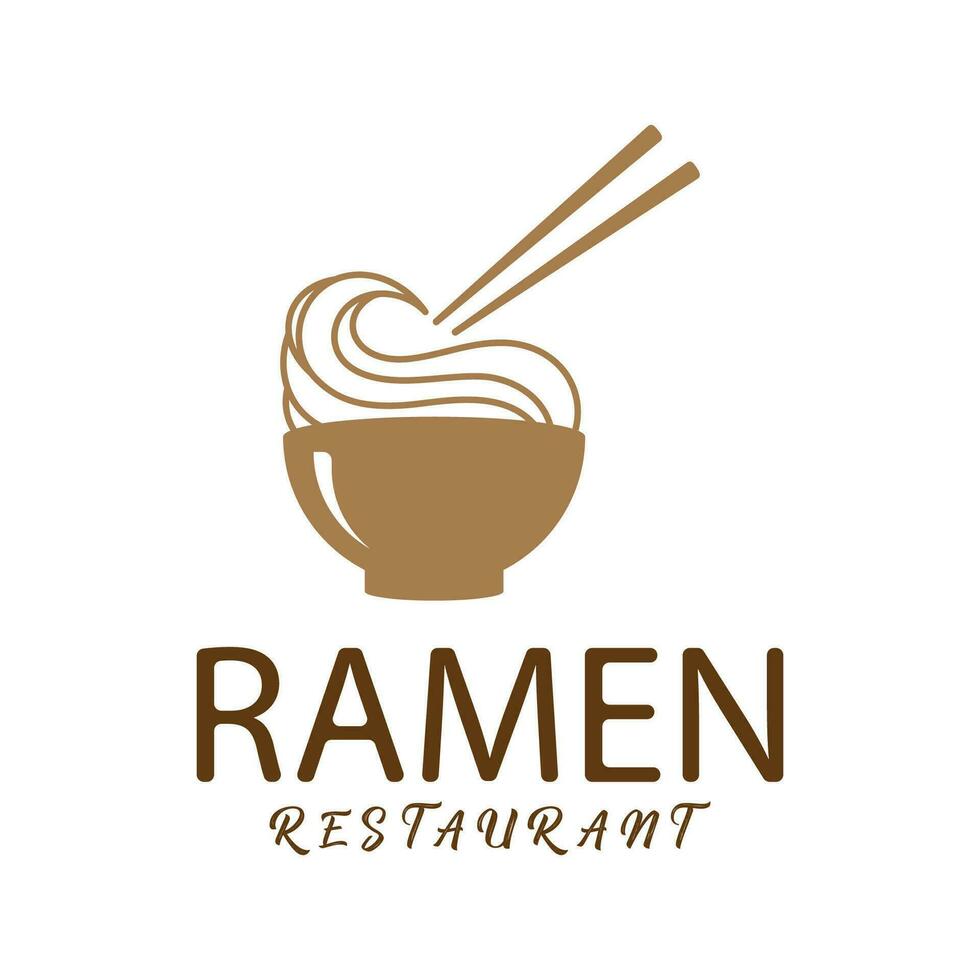 Ramen illustration logo vector