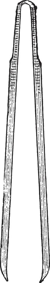 Lamp clip, vintage engraving. vector