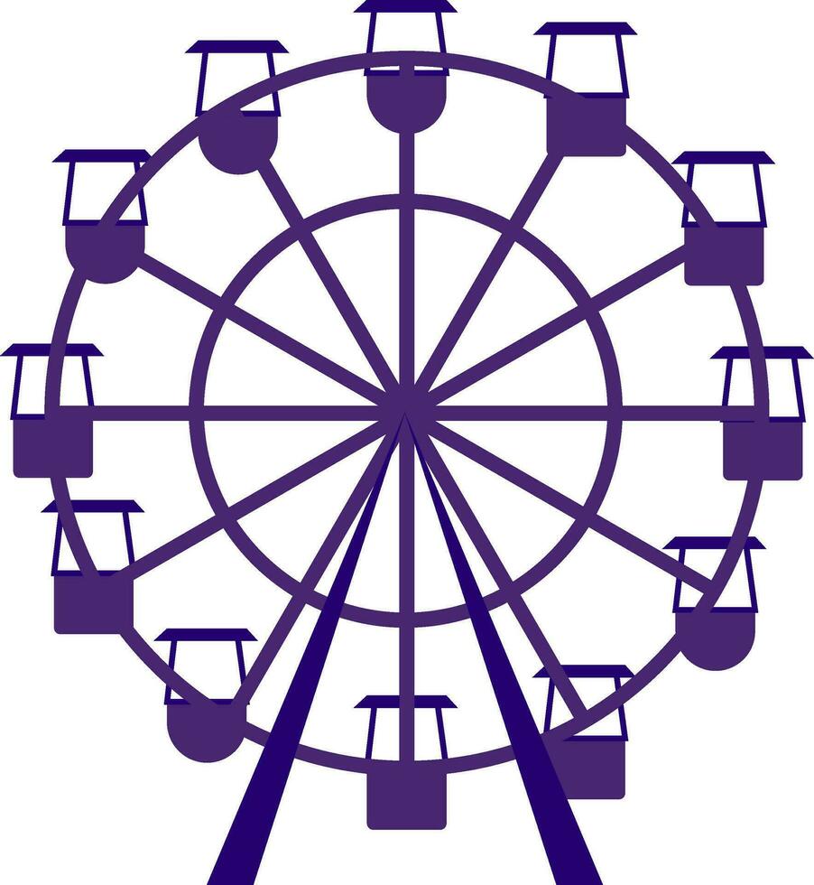 Purple carousel vector illustration on white background.