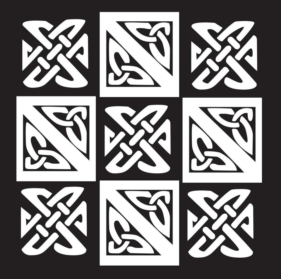 A vector illustration of a Celtic pattern and knots