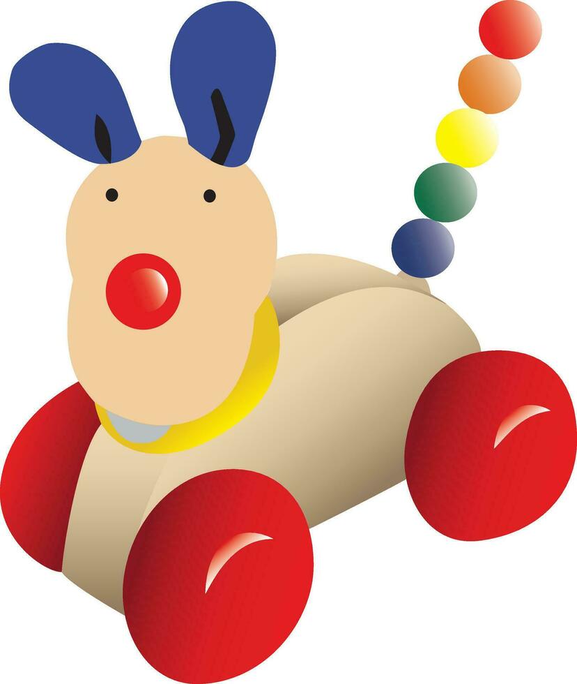 Pushalong toy dog 34976065 Vector Art at Vecteezy