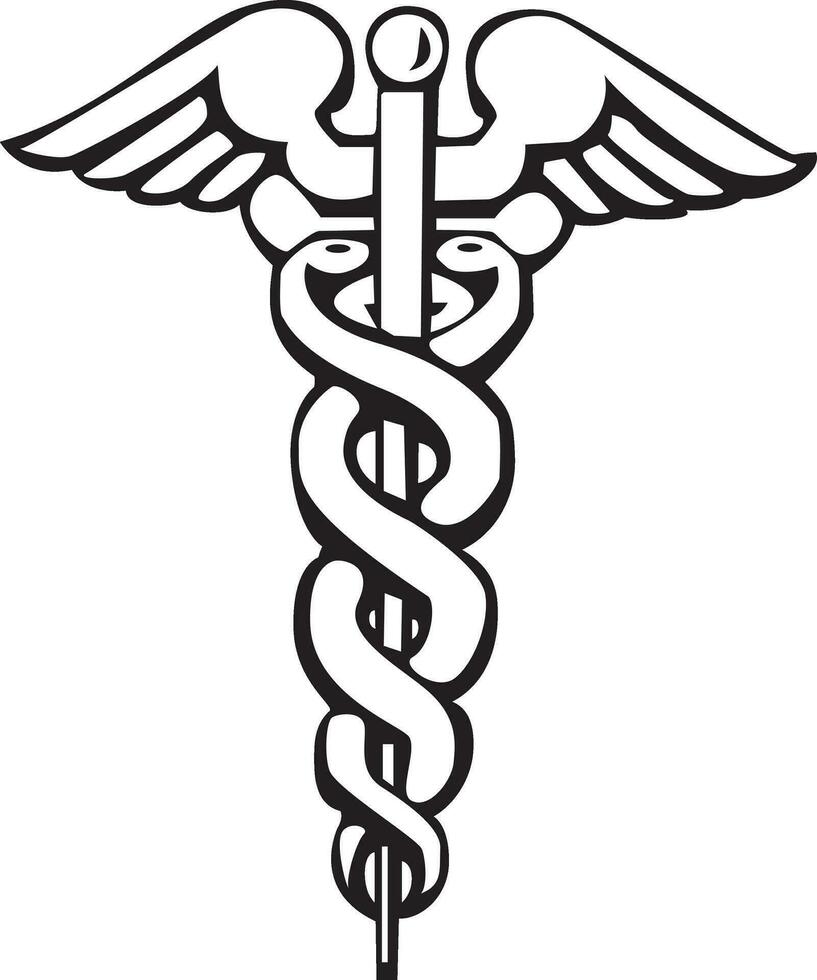 Caduceus, Greek sign or symbol vector