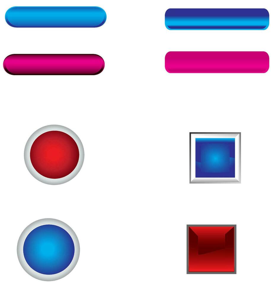 Website buttons, illustration vector