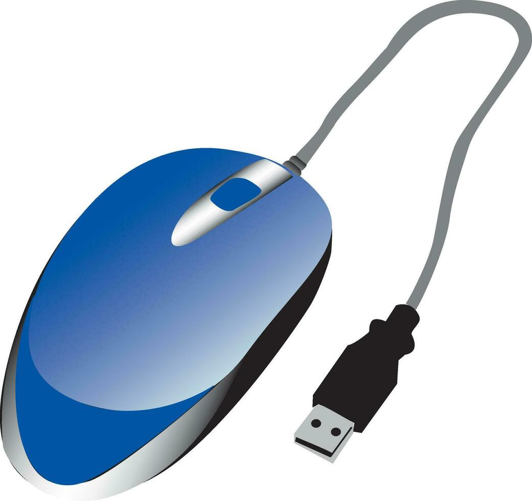 Blue USB Mouse vector