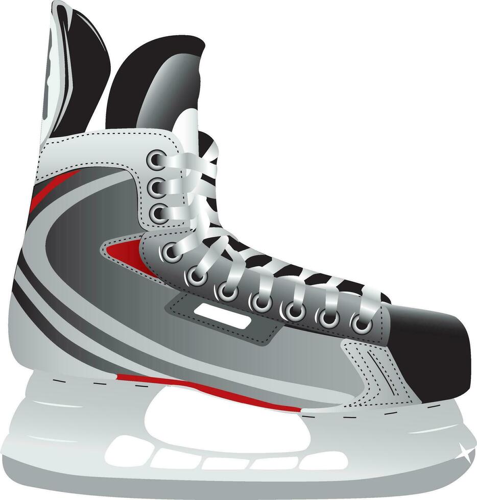 Illustrated ice hockey skate vector