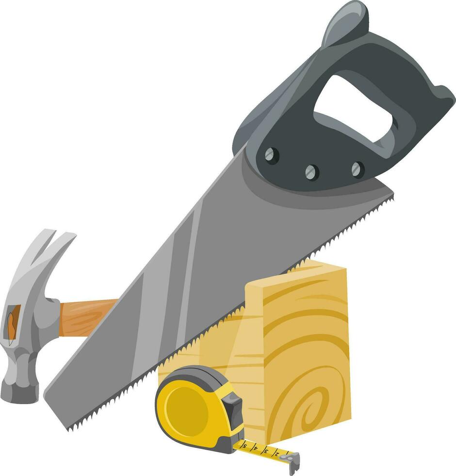 Vector of carpentry tools.