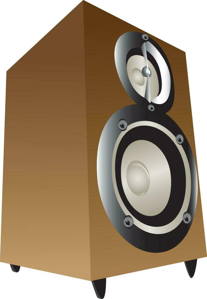 Wooden box speakers vector