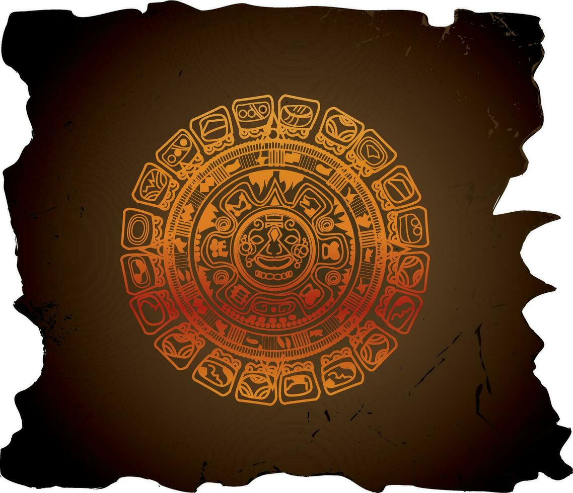 Mayan calendar, illustration vector