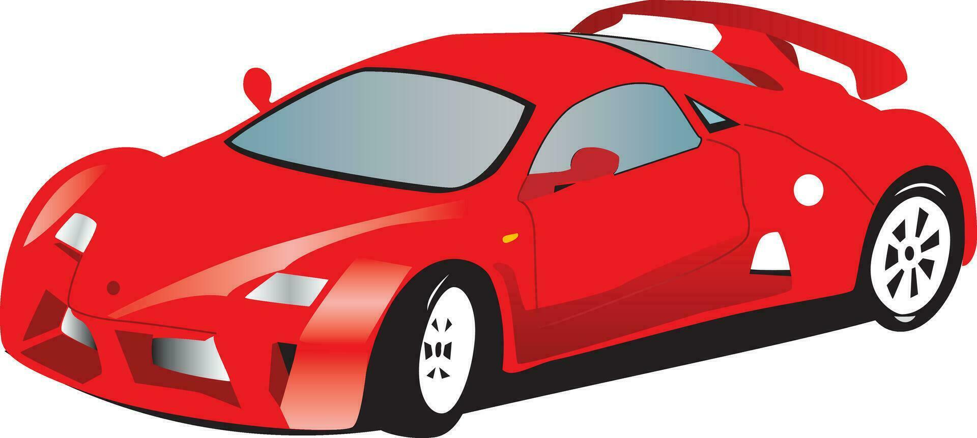 Red sports car vector