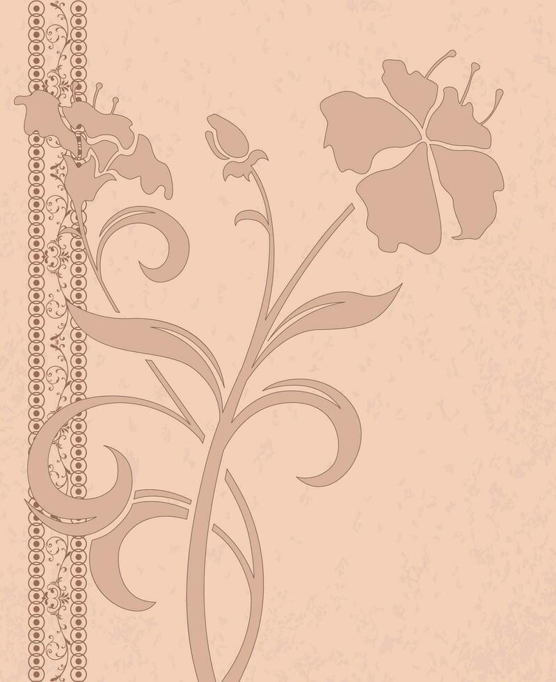 Floral invitation card vector