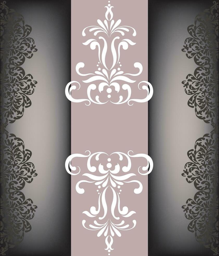 Ornate card announcement vector