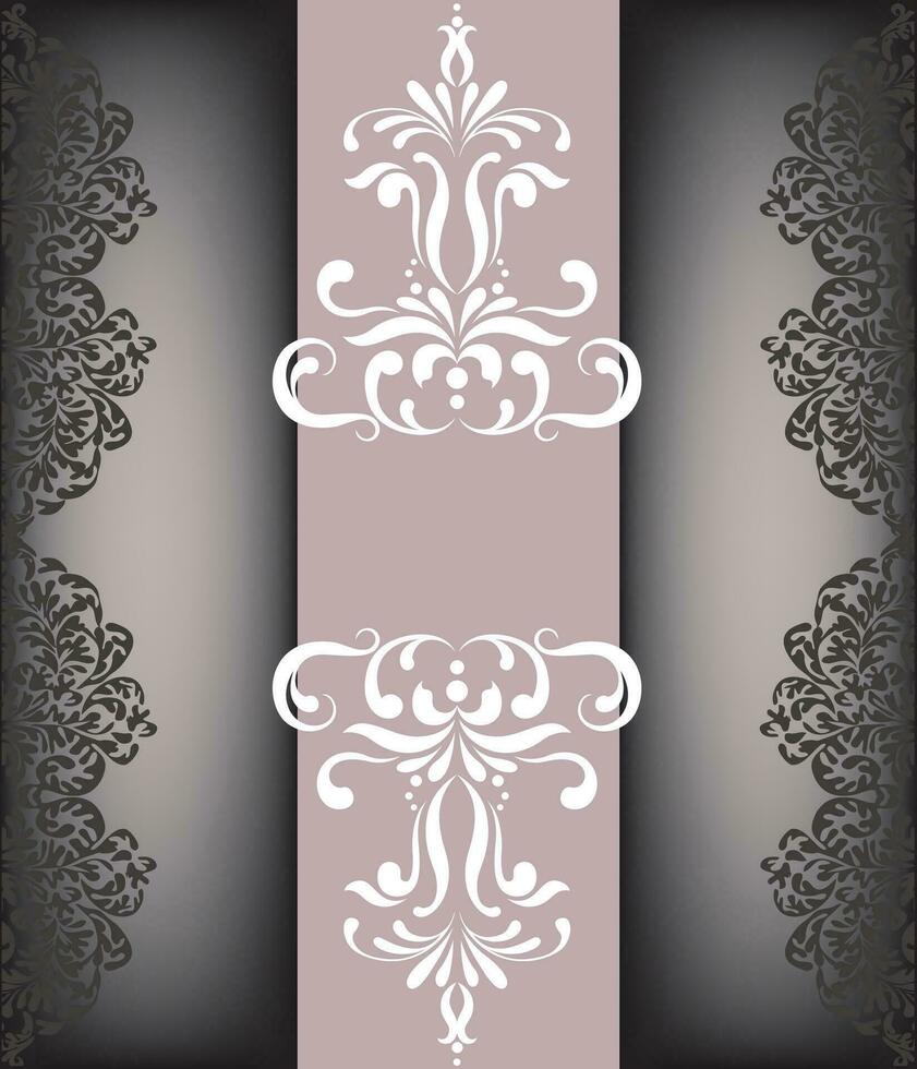 Ornate card announcement vector