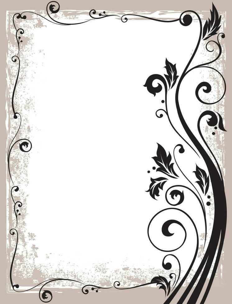 Ornate vector floral frame