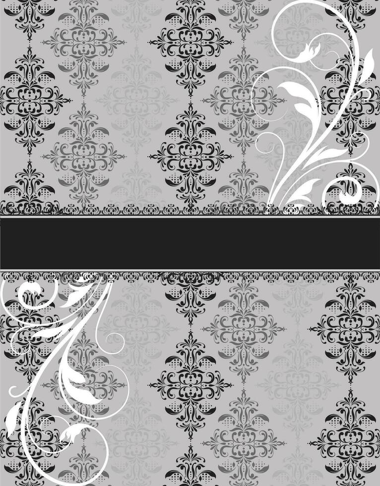 Gray invitation card vector