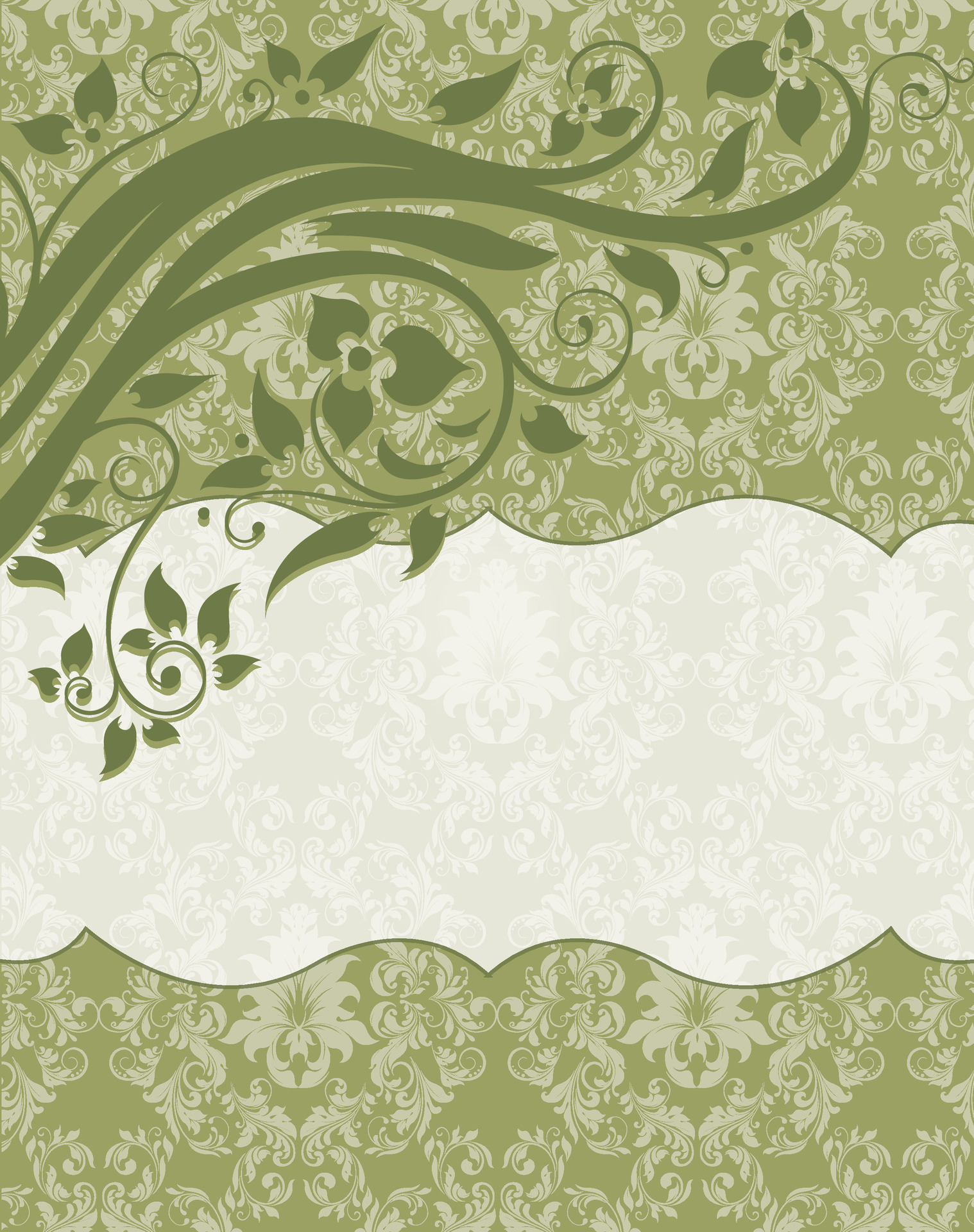 Elegant damask invitation card 34976439 Vector Art at Vecteezy