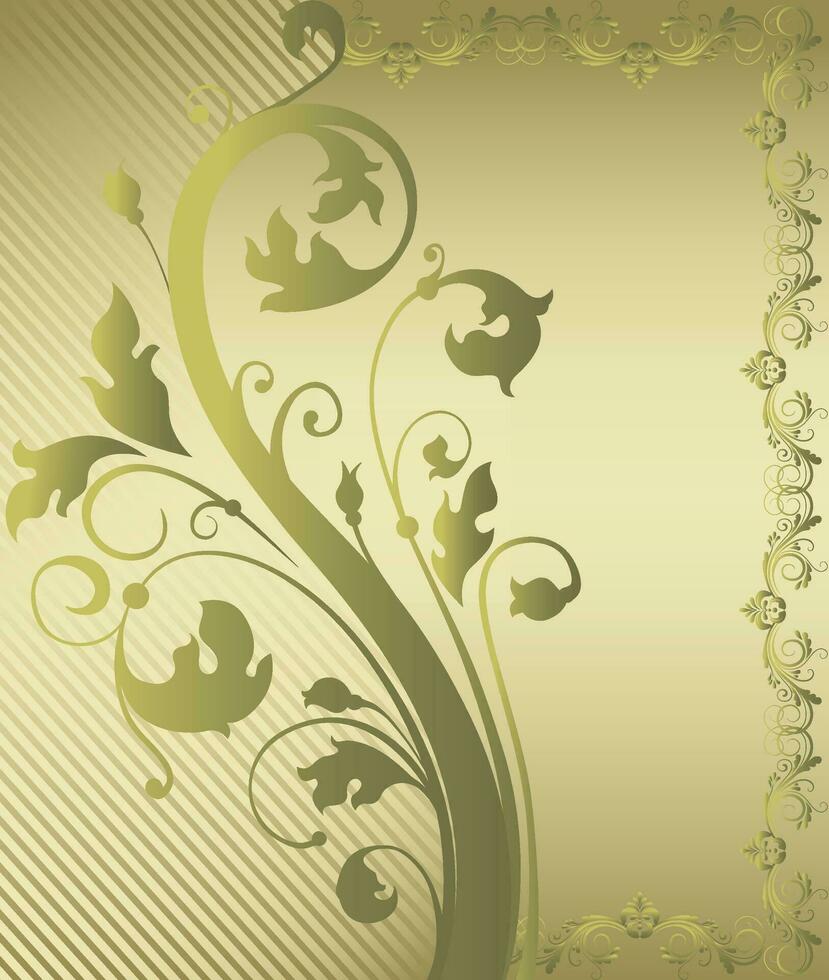 Wedding card or invitation with abstract floral background vector