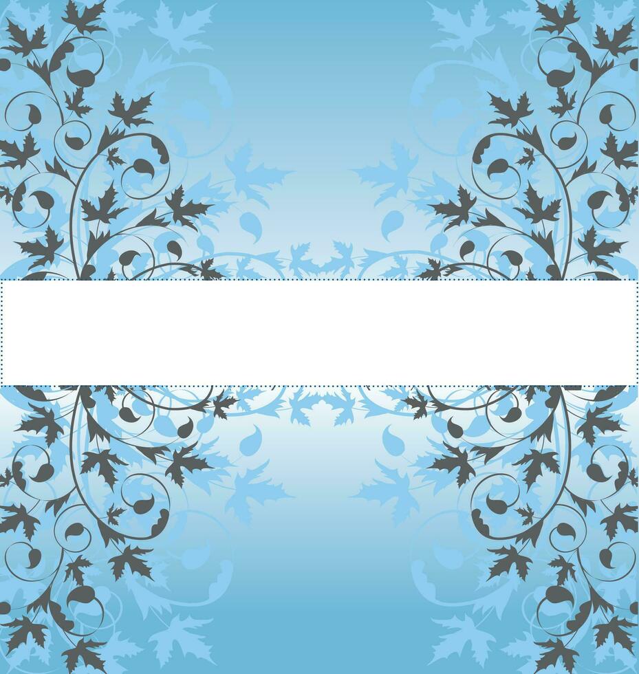 Vintage invitation card with ornate elegant retro abstract floral design vector