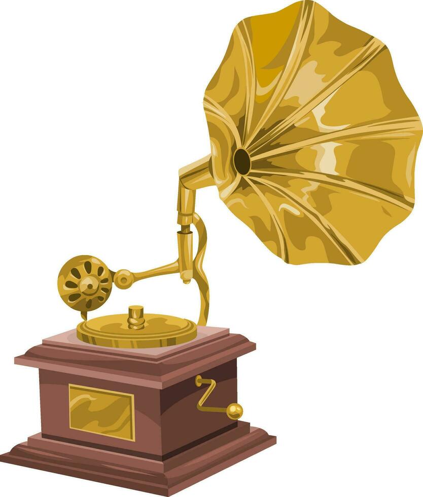 Vector of gramophone.
