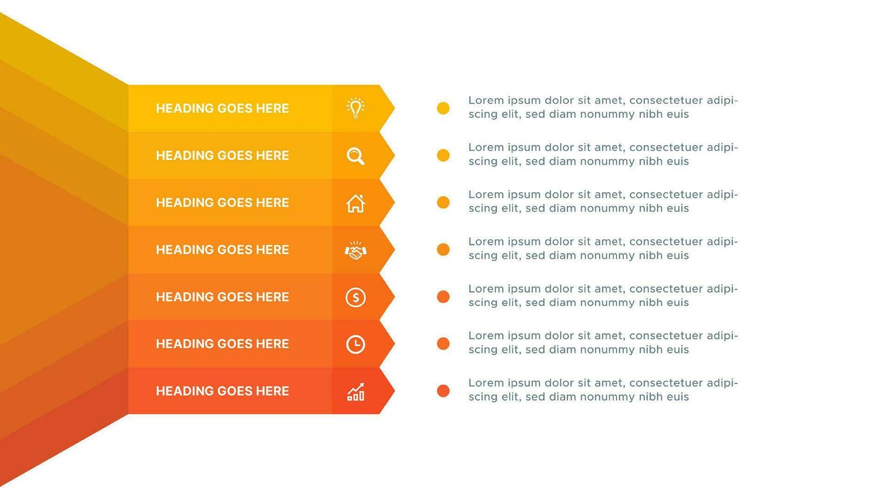 Modern Infographic Design Template with Seven Options vector