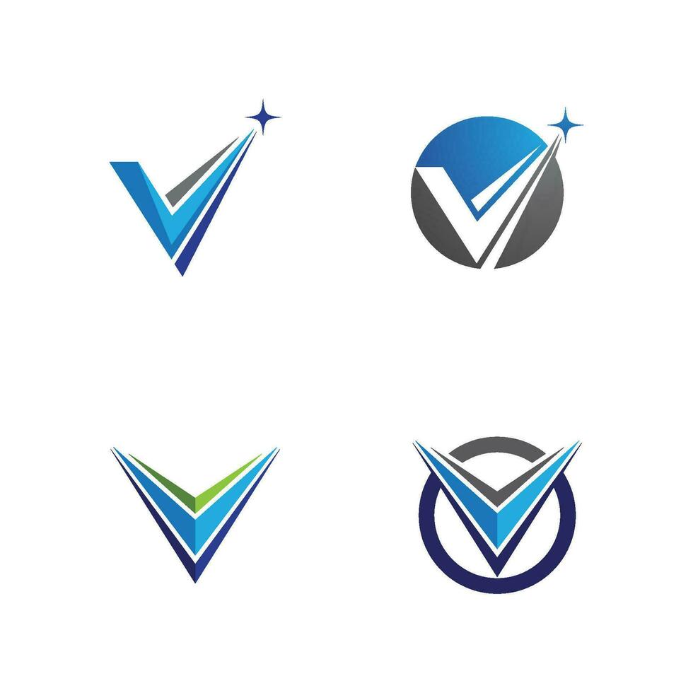 V Letter Logo Template vector