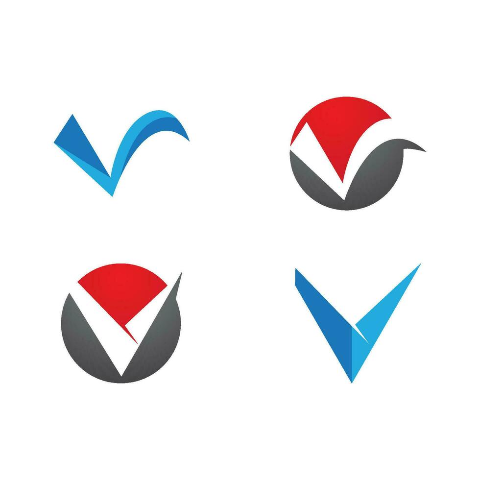 V Letter Logo Template vector