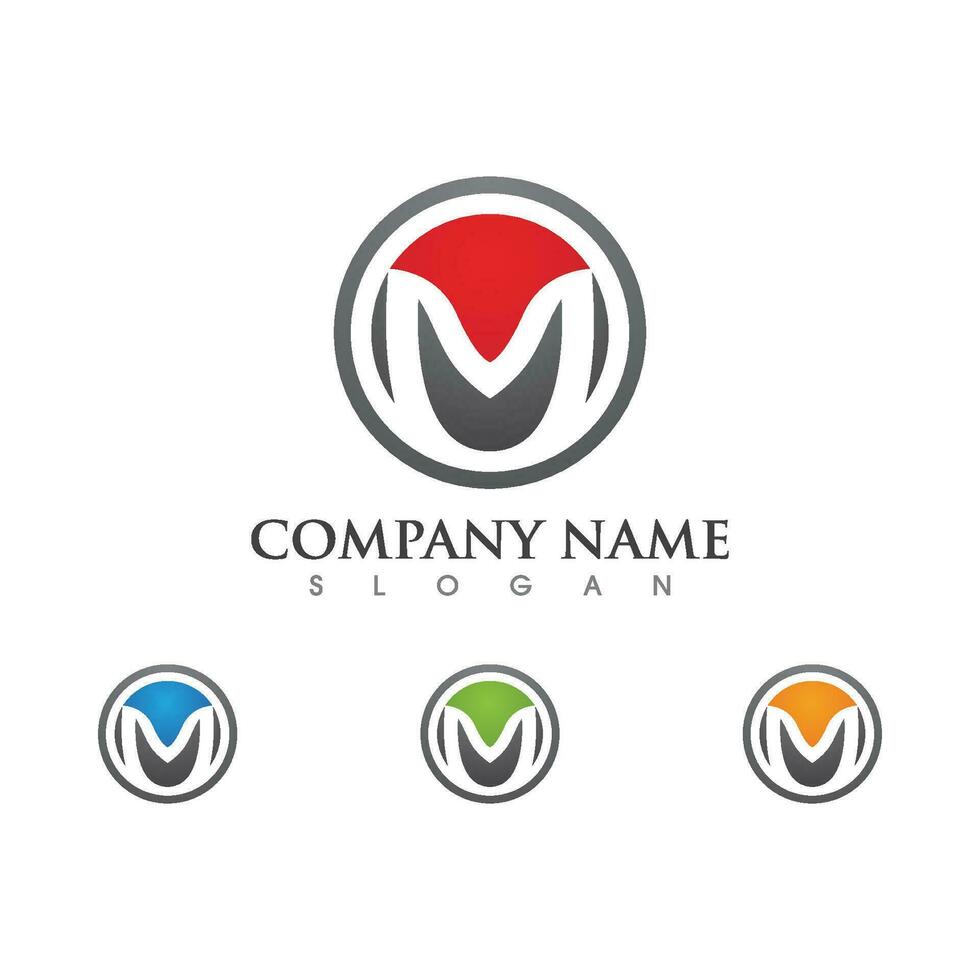 M Letter Logo Template vector