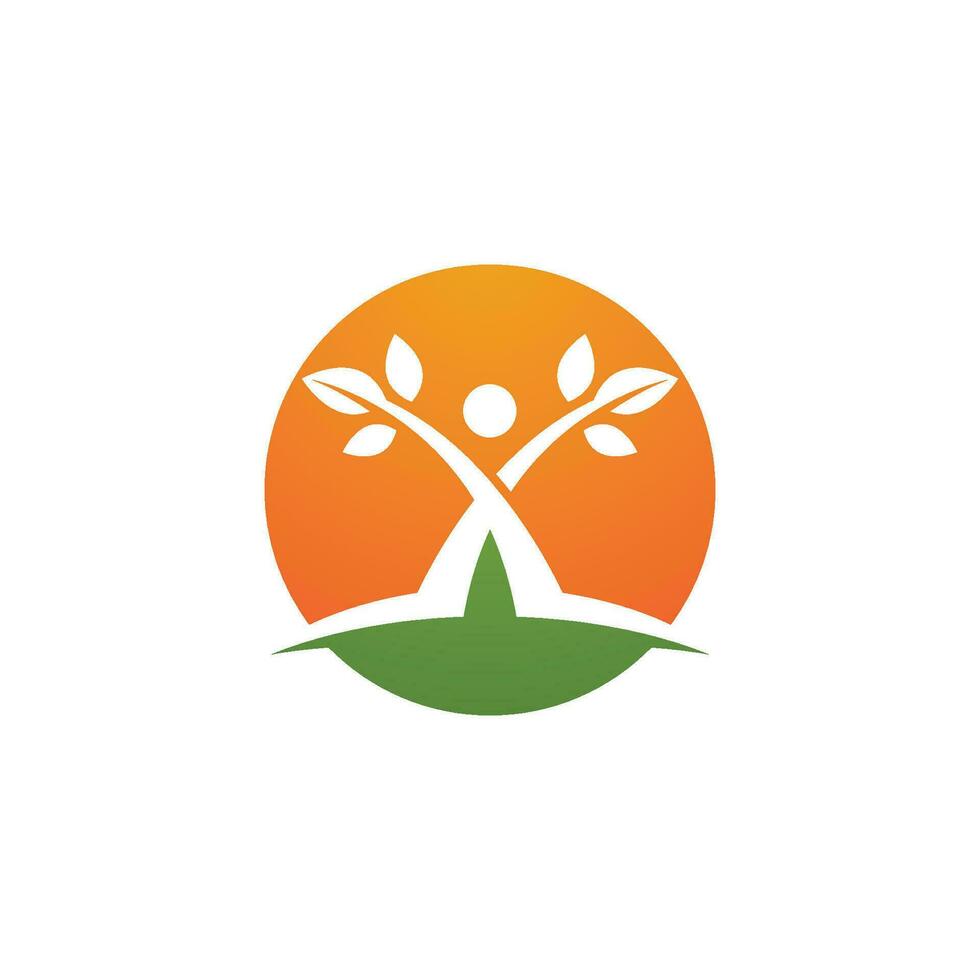 Human character logo sign vector