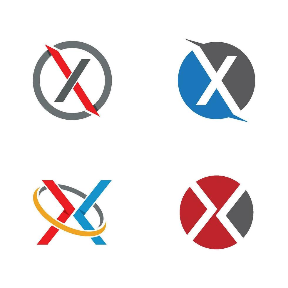 icono de vector de plantilla de logotipo de letra x