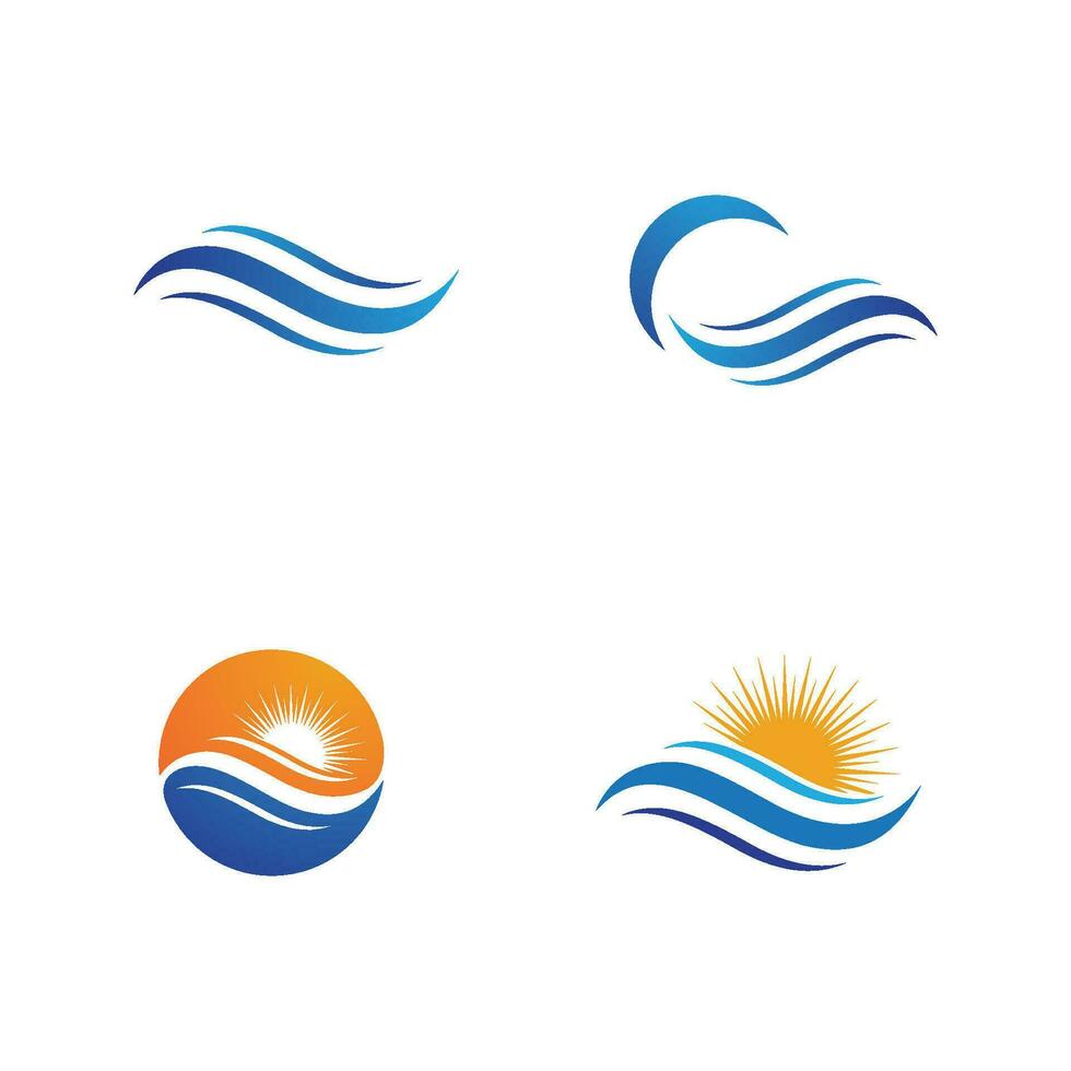 Water wave icon vector