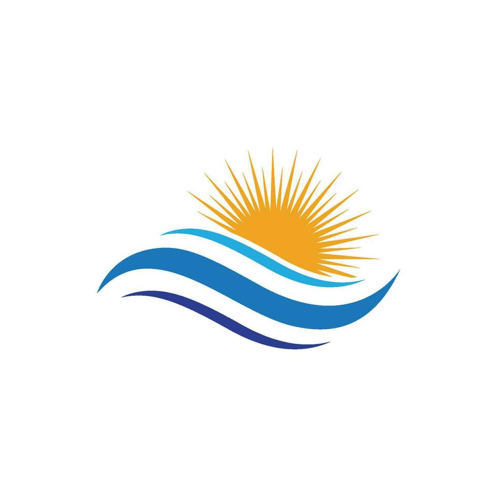 Water wave icon vector