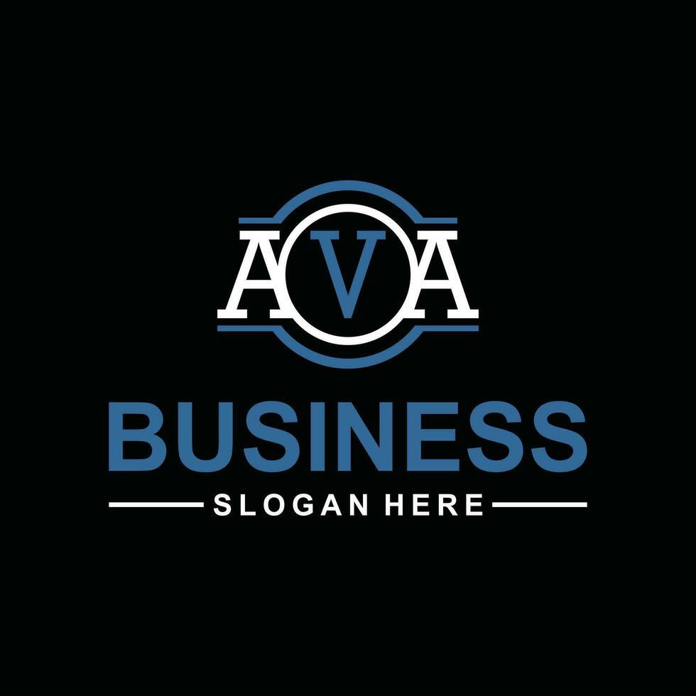 Modern Letter AVA Linked Logo Vector Template, suitable for which company or brand name start those initial.