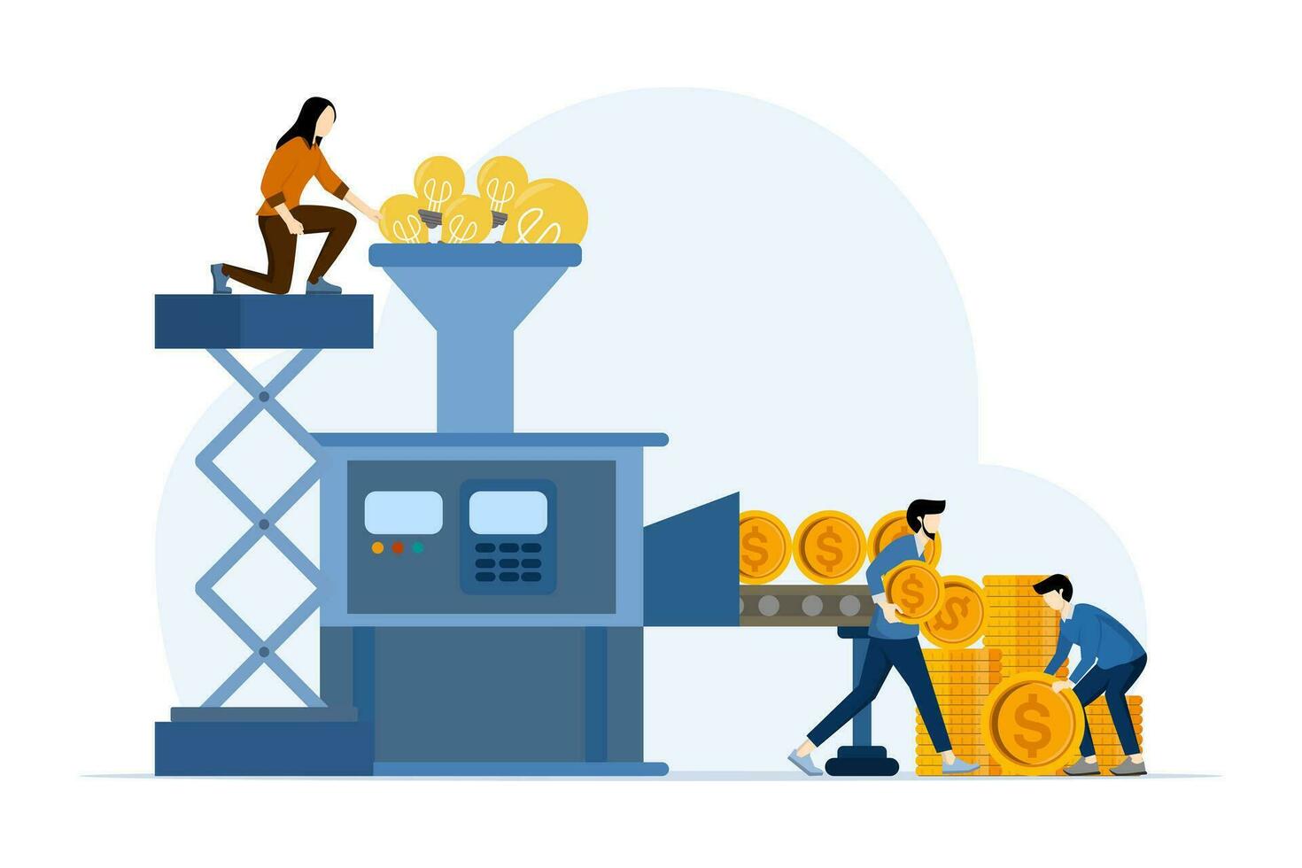 Lead generation concept, online marketing, social media marketing, advertising, advertising, digital marketing strategy, online services for promotion and product trends, vector illustration.