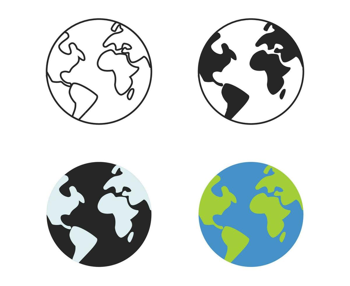 international world globe icon or globe icon set vector