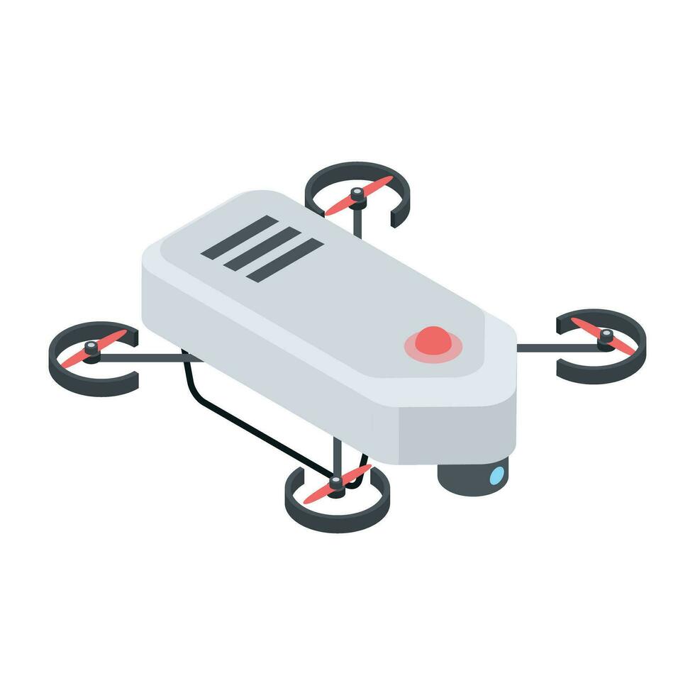 Aerial Drones Isometric Icon vector