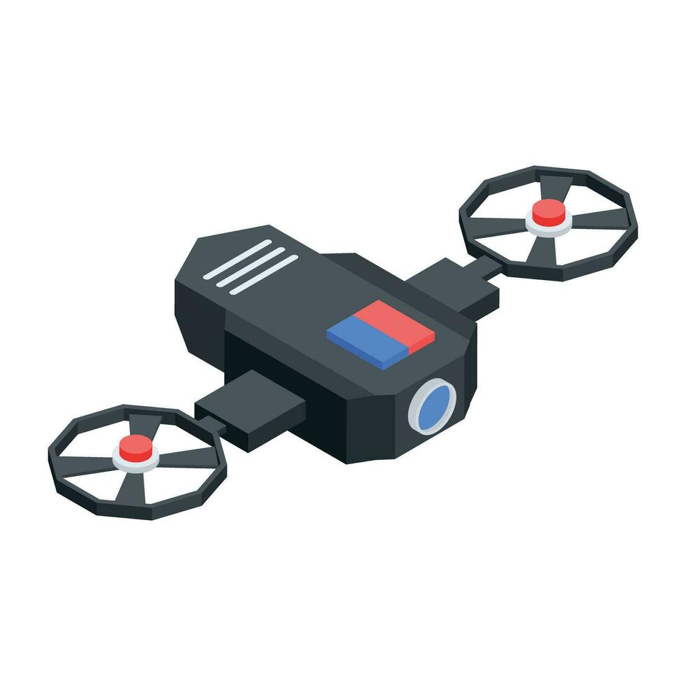 Aerial Technology Isometric Icon vector