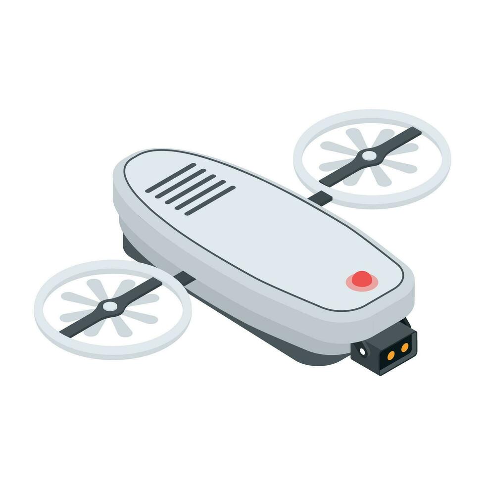 Aerial Drones Isometric Icon vector