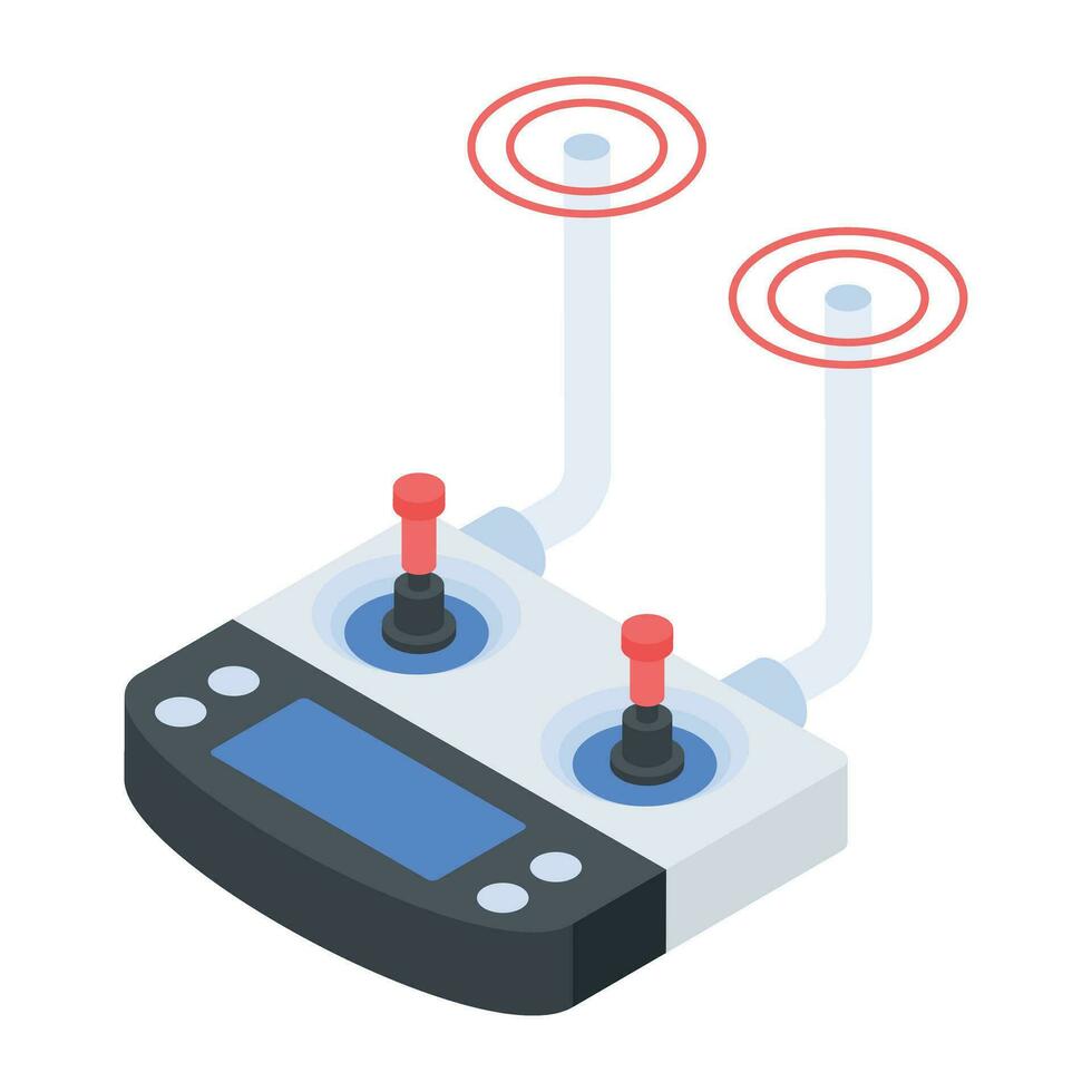 Check out handy isometric icon of a drone controller vector