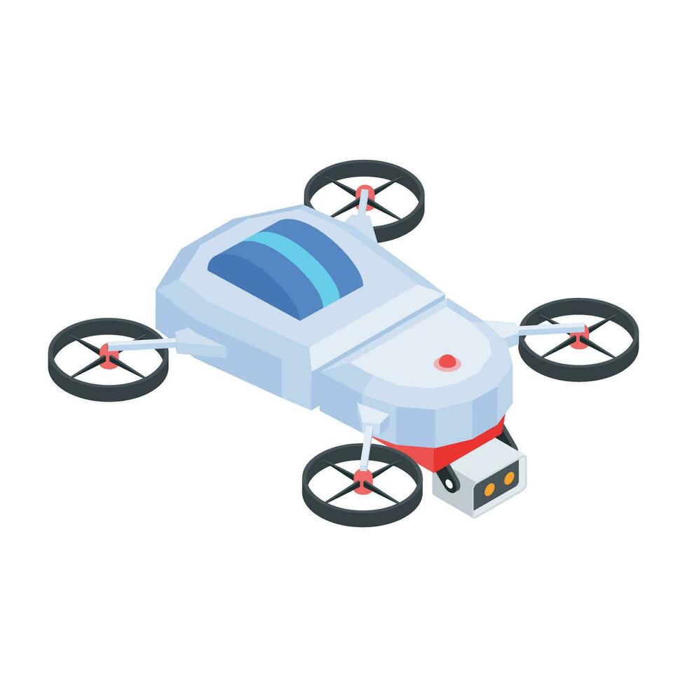 Aerial Technology Isometric Icon vector