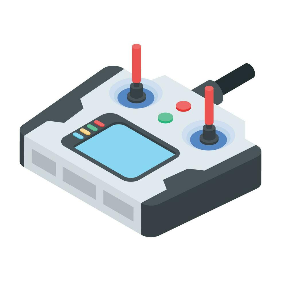 Check out handy isometric icon of a drone controller vector