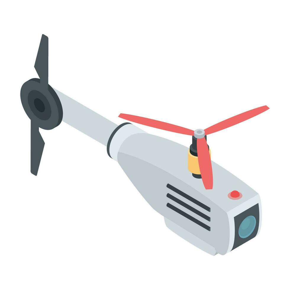 Aerial Technology Isometric Icon vector