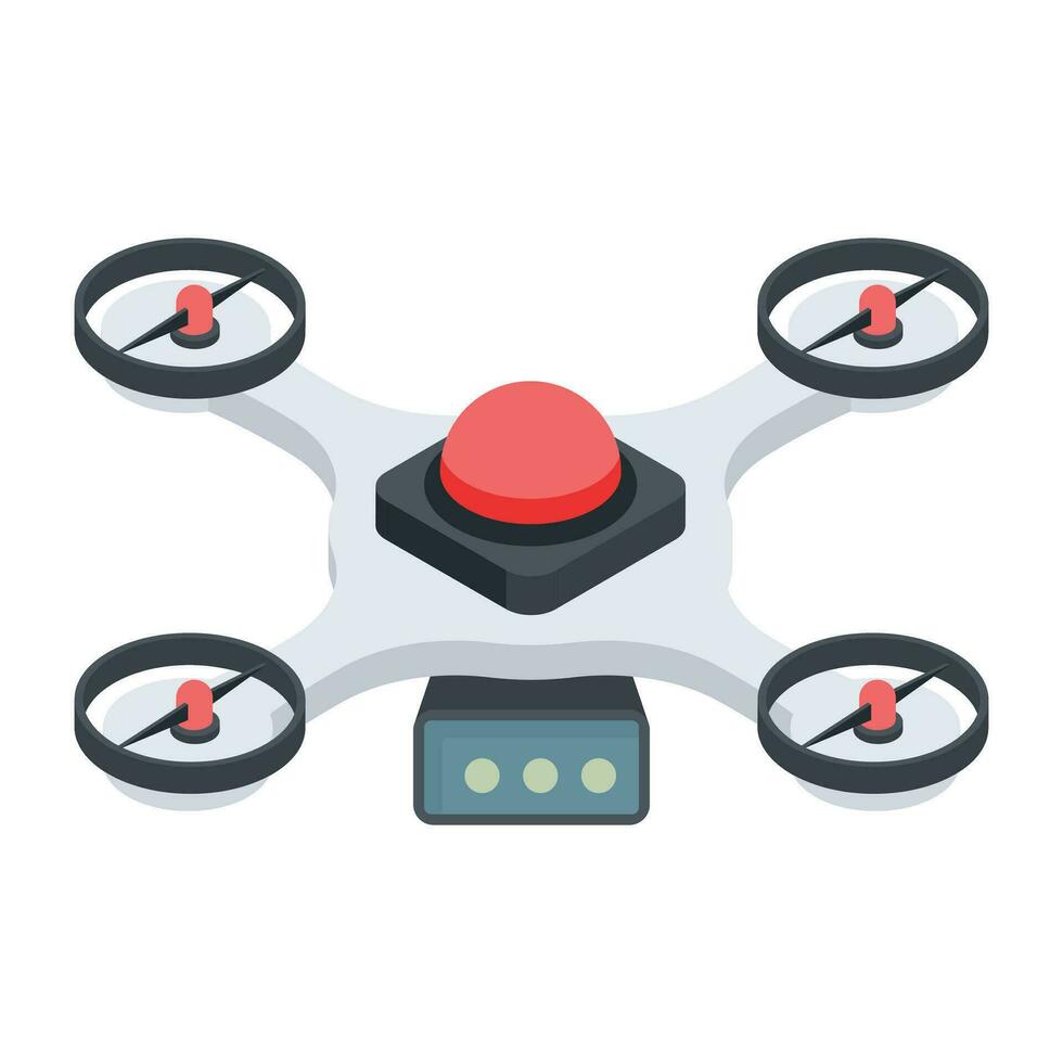 Aerial Technology Isometric Icon vector